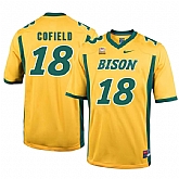 North Dakota State Bison 18 Adam Cofield Gold College Football Jersey Dzhi,baseball caps,new era cap wholesale,wholesale hats